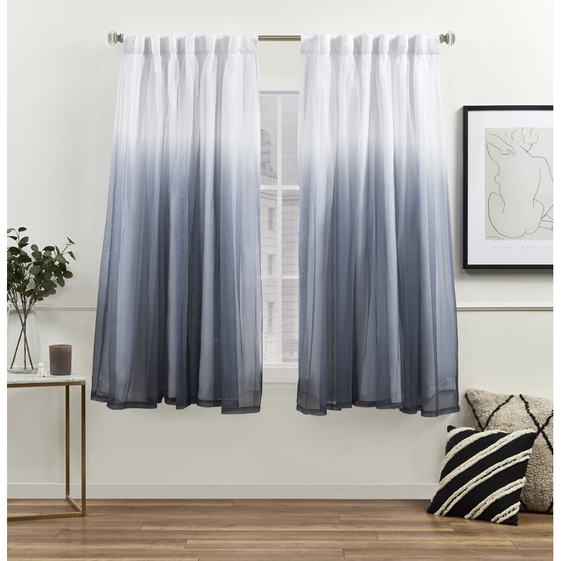 Dare Room Darkening Curtain Pair, 52" W x 63" L, Indigo