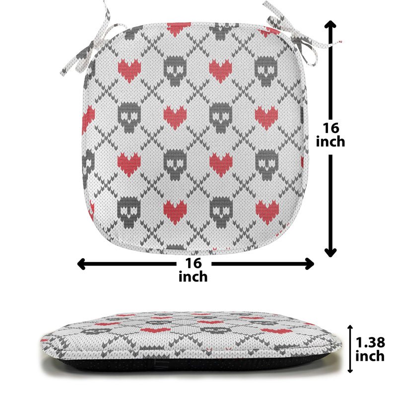 Coussin de siège Skulls and Hearts