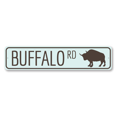 Panneau en aluminium personnalisé Buffalo Road