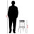 Anzley Black Faux Leather and Metal Frame Counter Stool, 29.1"H X 13.32"W X 13.17"D