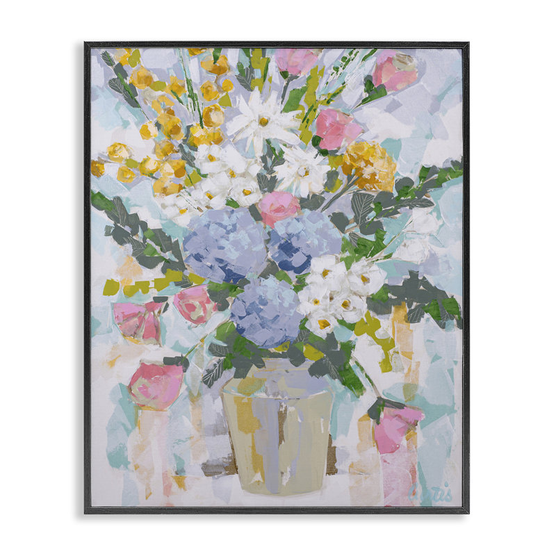 Estampe numérique pastel encadrée, design par Joan Curtis, H 14 po x l 11 po, Giclée encadrée noir minuit