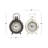 Analog Metal Mechanical Tabletop Clock in Black