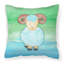 Coussin décoratif intérieur/extérieur en aquarelle de mouton-641992781