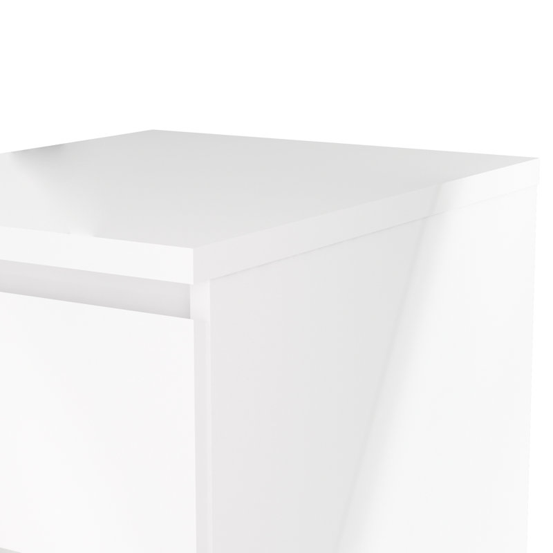 Jada 2 - Drawer Nightstand, White High Gloss