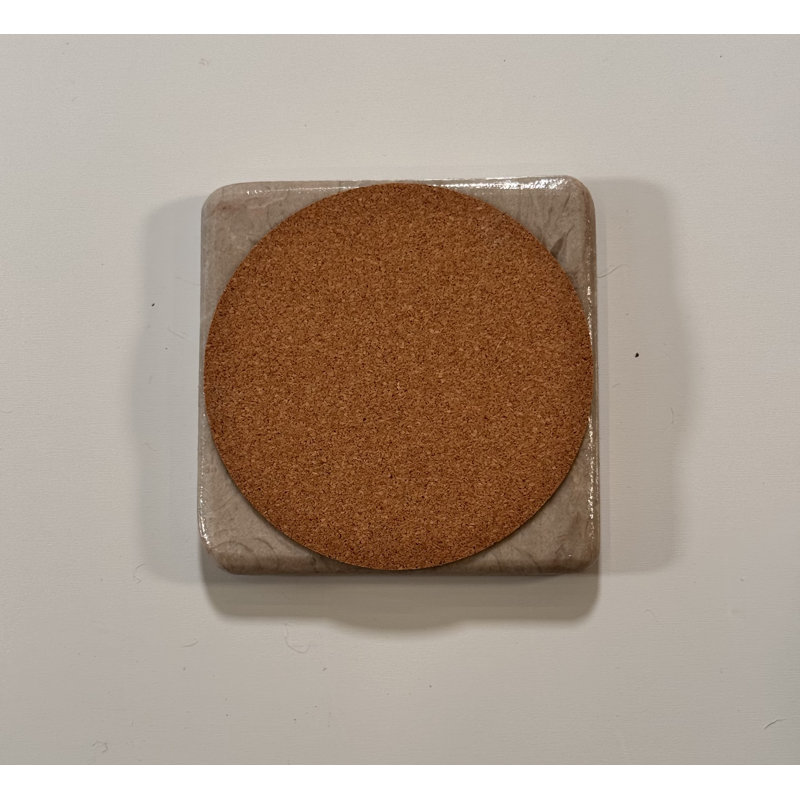 Sous-verres en marbre (ensemble de 4), Beige