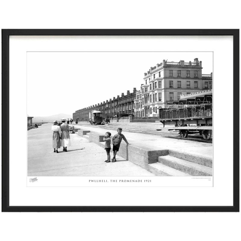Pwllheli, The Promenade 1921 by Francis Frith - Single Picture Frame Print, 40cm H x 50cm W x 2.3cm D