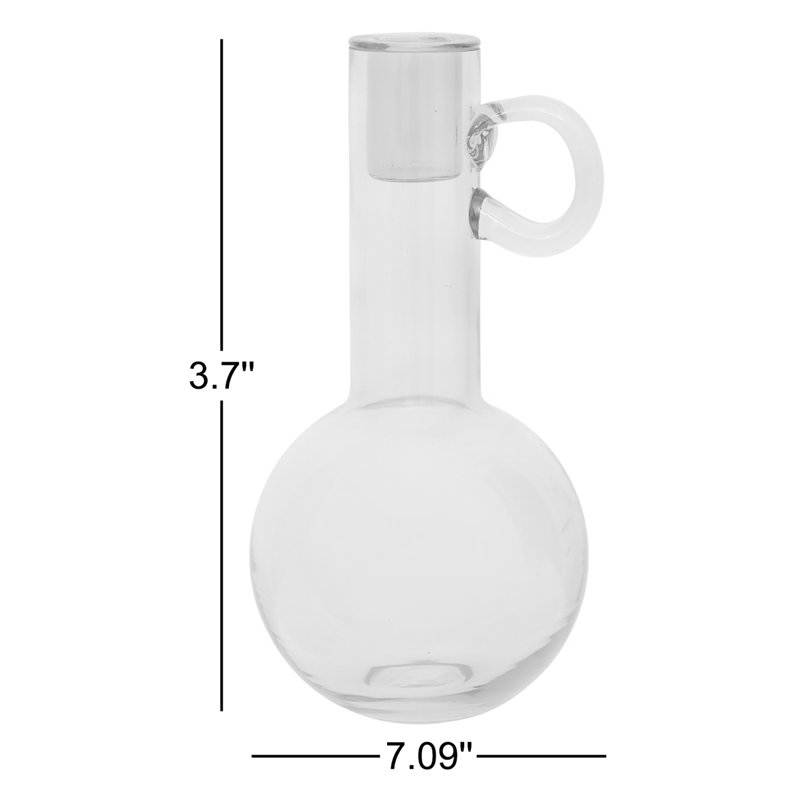 Bentina 3.7'' H Glass Tabletop Candlestick