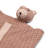 Violet Knitted Teddy Bear Lovie Blanket