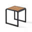 Table d'appoint extérieure multi-usages résistante aux intempéries avec plateau en bois d'acacia durable et structure en métal robuste, table d'appoint d'une capacité de poids de 120 lb convenant aux espaces de patio, de porche, de piscine, de salon, de chevet et d'entrée étroite