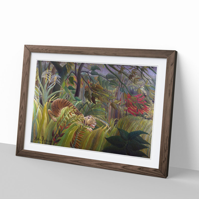 Surprise by Henri Rousseau - Framed Print, Walnut Framed, 27cm H x 36cm W x 2cm D
