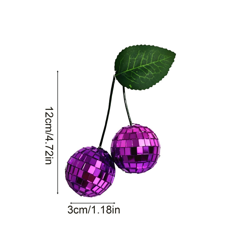 Pendentifs suspendus en forme de miroir de Noël, Mauve