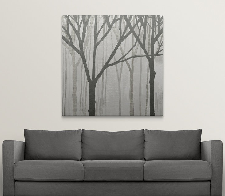 « iii » par kathrine lovell, reproduction d’art Spring Trees Graystone, H 35 po x l 35 po x P 1,5 po, Toile