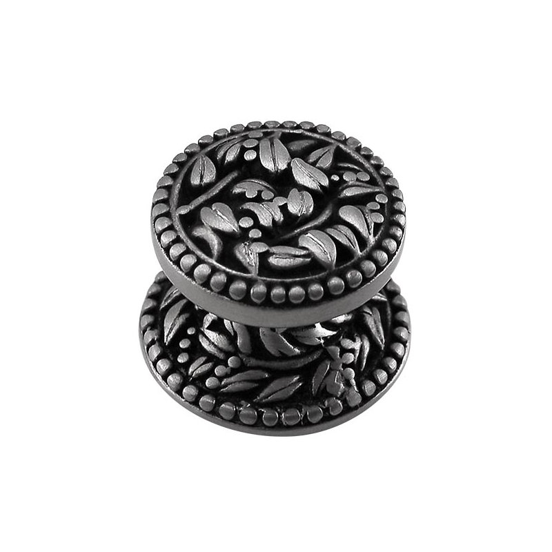 San Michele Mushroom Knob, Antique Nickel, 1" H x 1" W x 0.875" D