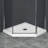 36 In. D X 36 In. W X 3.4 In. H Corner Drain Neo-Angle Shower Base In White