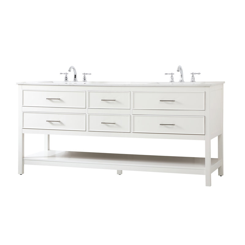 Ensemble de meuble-lavabo double 72 po Sinclaire, Blanc