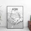Kobe City Map - No Frame Print-212123197
