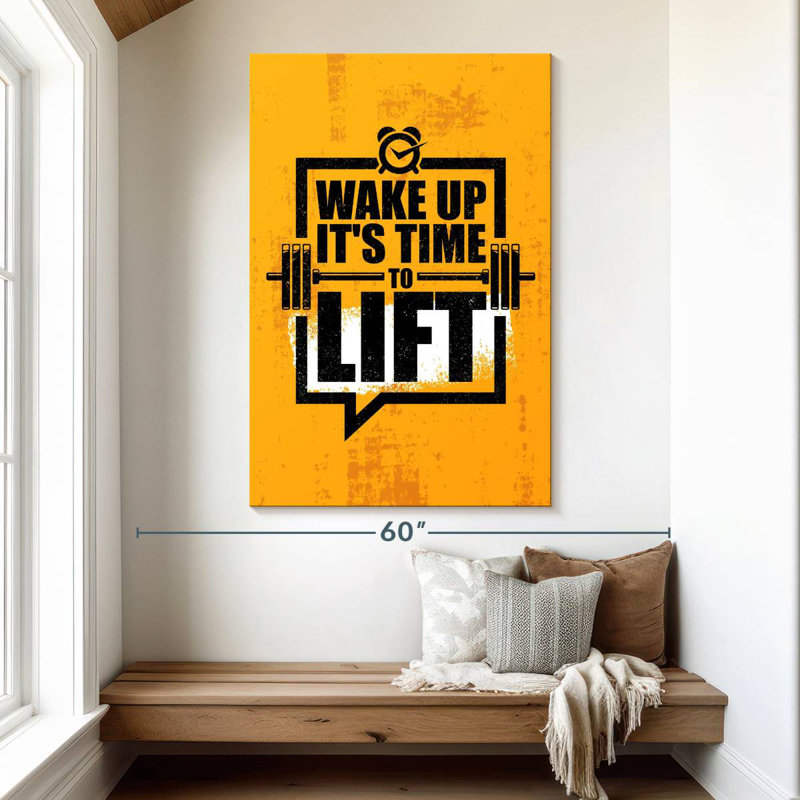 Kema Time To Lift Exercise Quote, 51" H x 34" W