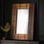 Miroir de plancher en bois brun 28 po Profondeur, hauteur 40, largeur 1 exquise l 0,9 po x P 27,34 po H 40,29 po