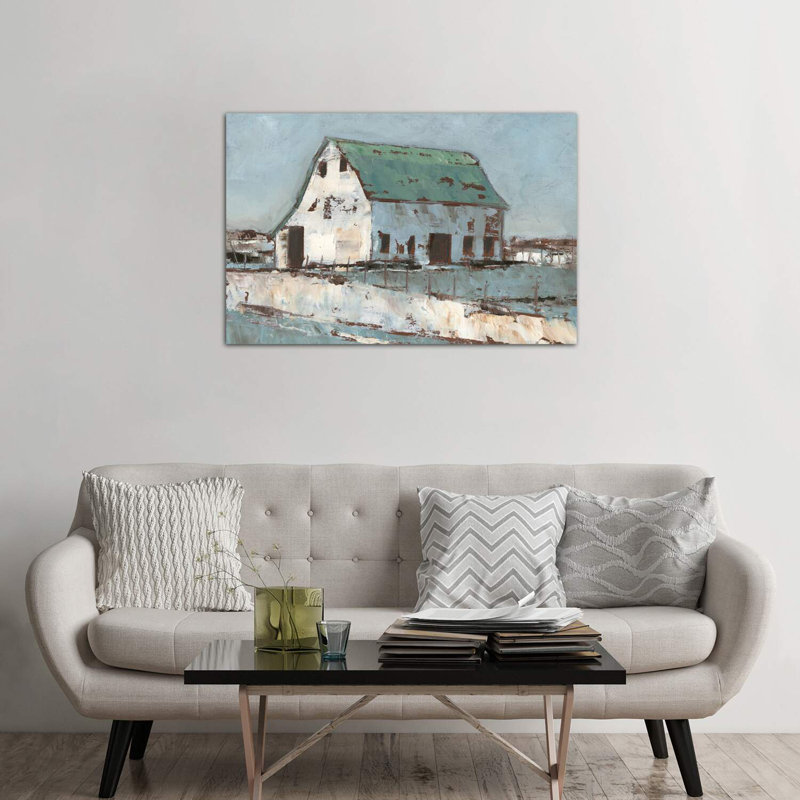 Plein Air Barn II par Ethan Harper - reproduction, Toile tendue, H 8 po x l 12 po x P 0,75 po