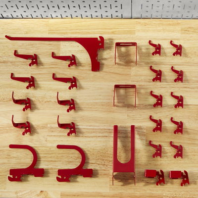 Slotted Storage Panel Deluxe 26 Piece Pegboard Hook