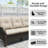 Anahit 73'' Wide Straight Wicker Patio Sofa with Cushions-1515185035