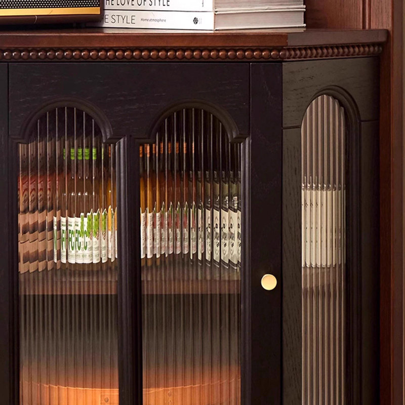 Nut-Brown Solid Wood Corner cabinet