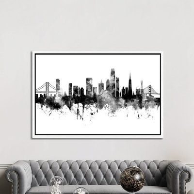 San Francisco California Skyline by Michael Tompsett - Print on Canvas