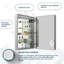 Armoire à pharmacie à DEL avec prises de courant à charnière droite l 24 po x H 32 po x P 5 po Cherl, désembueur, miroir grossissant 3X à DEL réglable-504524561-504524560