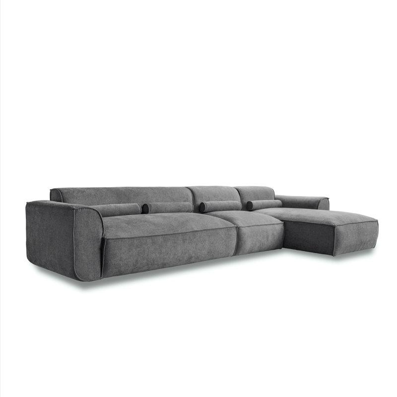 Flex Felix 6 Seater Corner Sofa , Right Hand Facing, Dark Grey