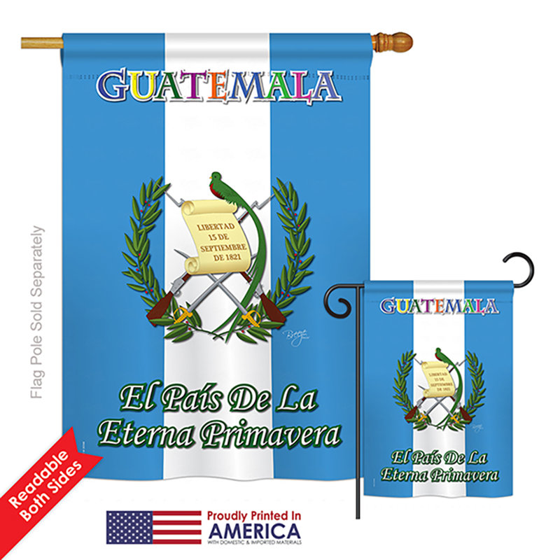 « guatemala of the world of the world », ensemble de 2 côtés en polyester vertical décoratif
