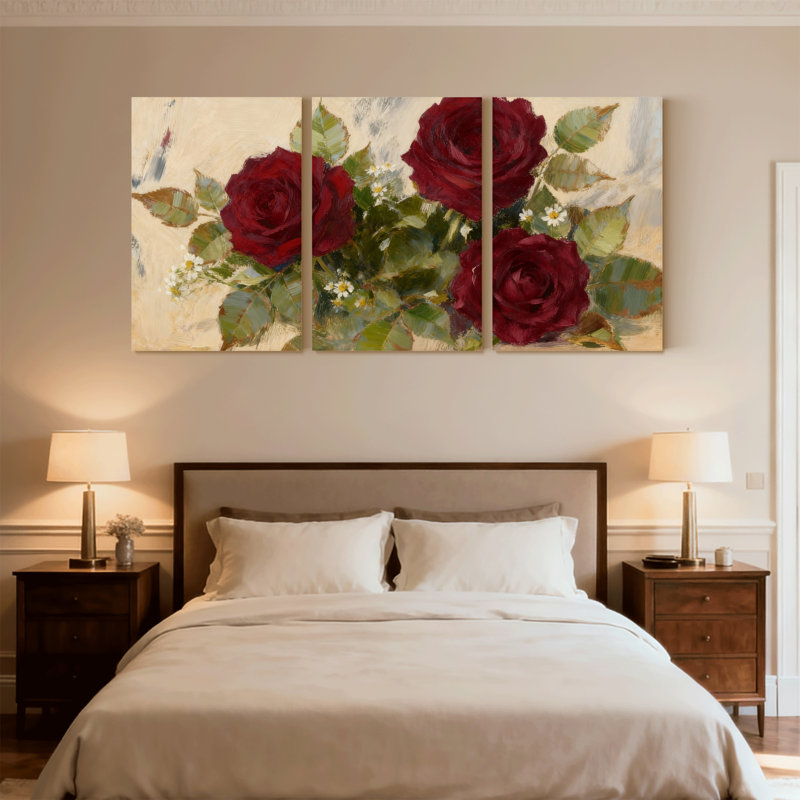 Ensemble de 3 impressions sur toile marguerites, H 18 po x l 36 po