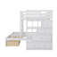 Lit superposÃ© double et simple, avec rangements intÃ©grÃ©s-1029516703