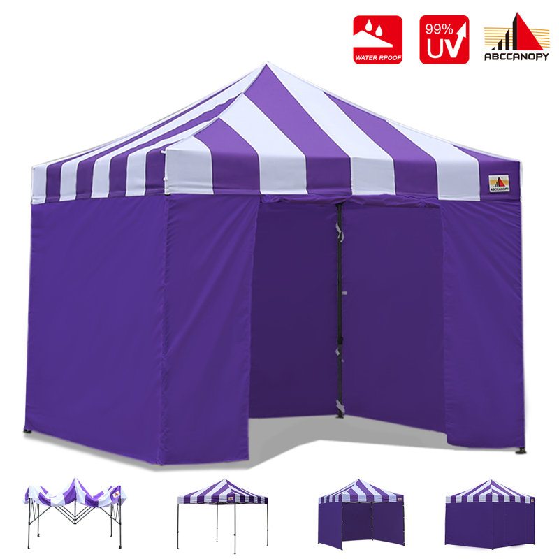 10 pi. L 10 pi. D Auvent escamotable en fer, Mauve