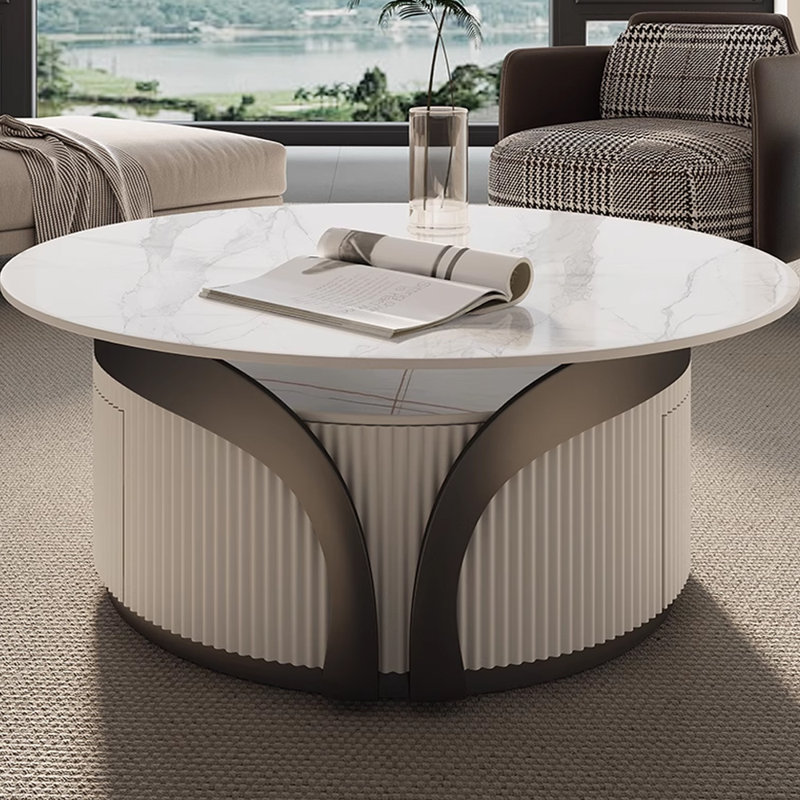 Table basse légère et luxueuse, H 16,53 po x L 39,37 po x l 39,37 po