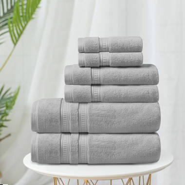 TRIDENT 6 Piece Bath Towel Set, 100% Cotton Premium Large Bath Towels,  Lightweight Bathroom Towels, Shower Bath Towels for Bathroom, Oversized  Bath