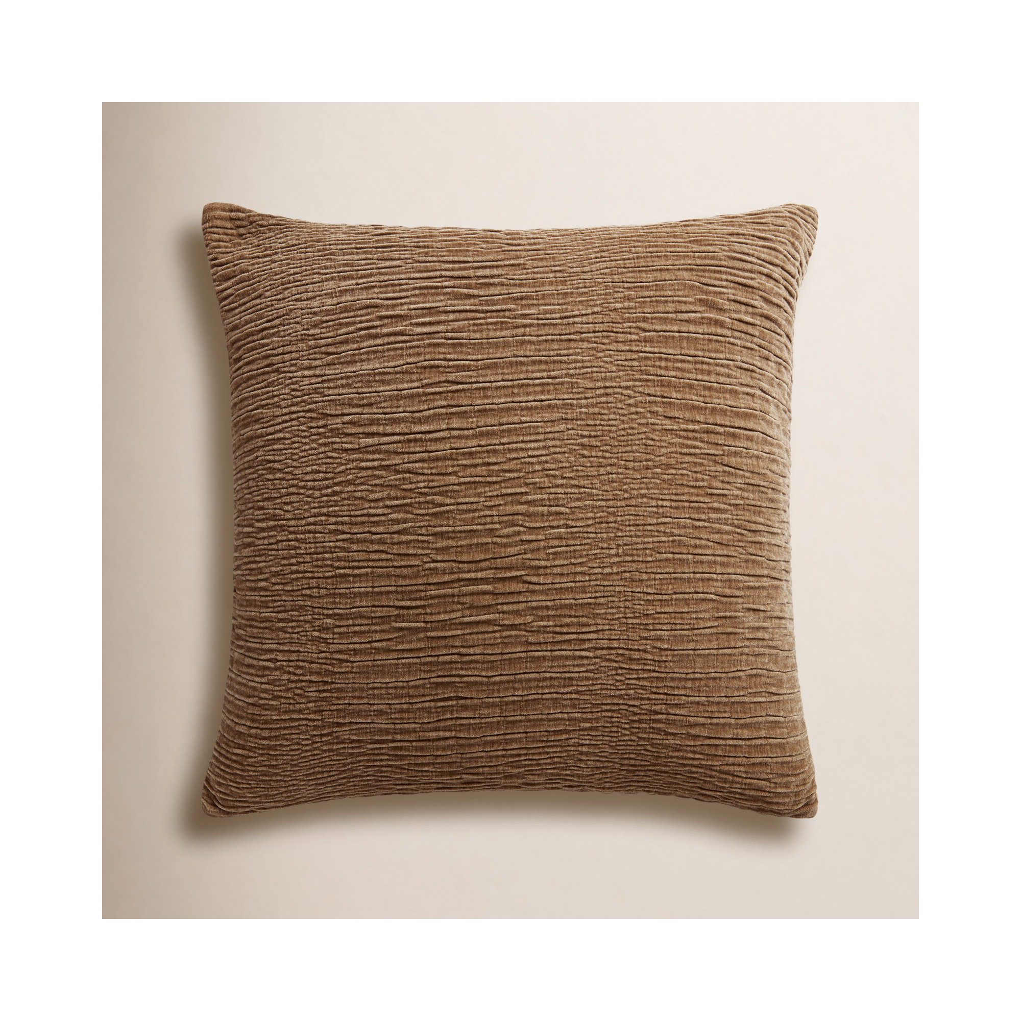 Edan Throw Pillow, Polyester/Polyfill, 22"H x 22"W, Brown