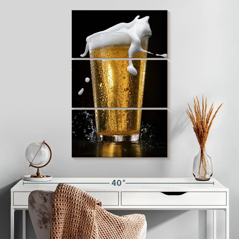 Yarlin Beer Foam Spill, 32" H x 20" W