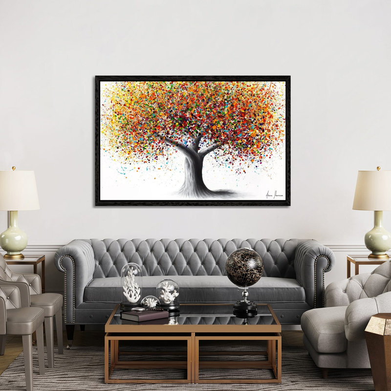 Peace Tree by Ashvin Harrison - Gallery-Wrapped Canvas Giclée on Canvas, Black Floater Frame, 152.5 cm H x 101.5 cm W