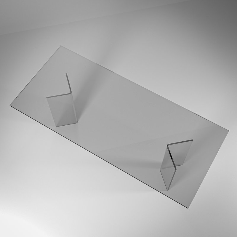 Boomerang Glass Dining Table