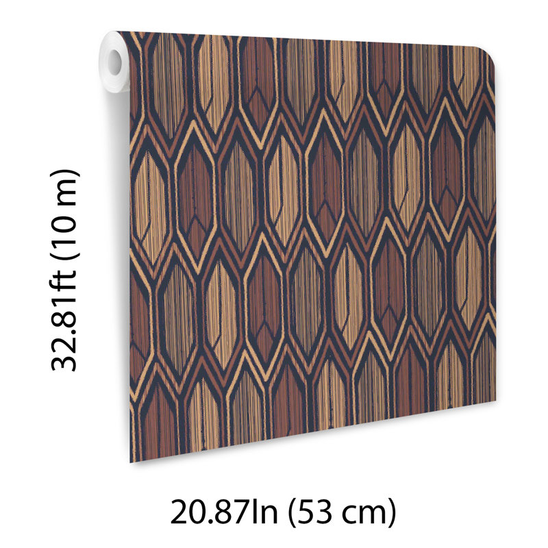 Geometric Metals Roll , Brown