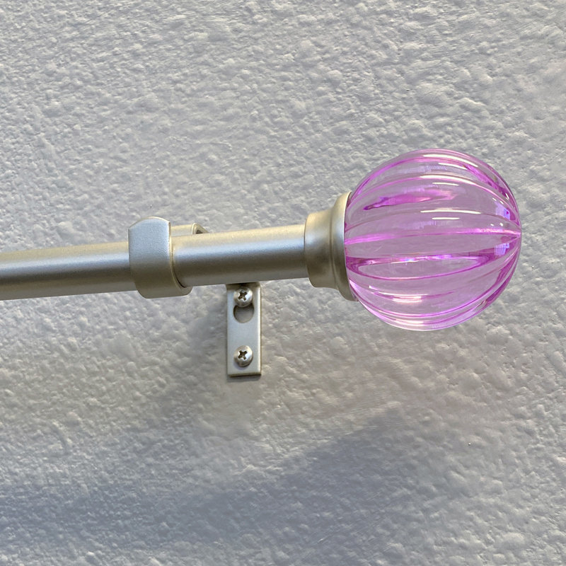 Tringle à rideaux simple réglable Caparro, 26" - 48", Mauve / argent