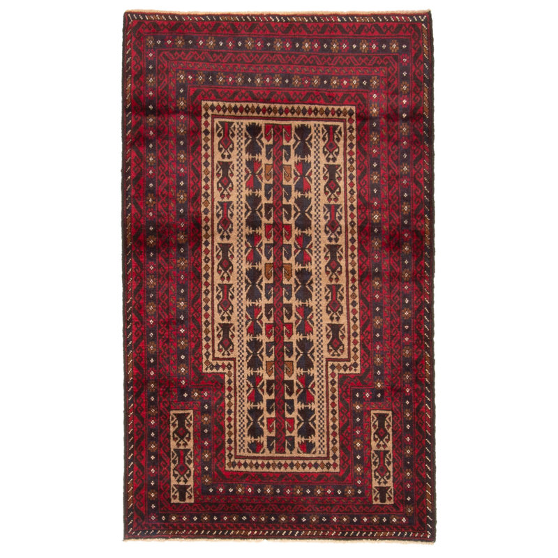 Tapis beige Teimani 2 pi 11 po x 4 pi 11 po