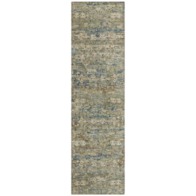 Machine Washable Indoor/Outdoor Chantille ACN2324 Ikat Rug