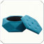 Repose-pieds capitonné Velvet Polygon Diamond-1029985325