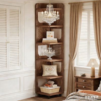 Bookshelf, Corner Bookshelf, Wood Shelves, Tall Bookshelf, Open Book Shelves