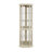 Lighted Corner Curio Cabinet Elegant Glass Display Case For Living Room & Bar Storage For Antique Collections & Wine Includes Builtin Lighting-792373629