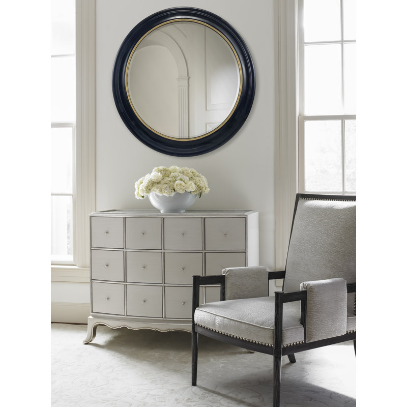 Miroir biseauté Allcecia, Bois noir
