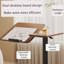 Bureau de chevet au-dessus du lit, support mobile pour ordinateur portable, table de lit inclinable avec roulettes, table de chevet à plateau réglable en hauteur pour canapé de lit pour ordinateur portable, Noyer
