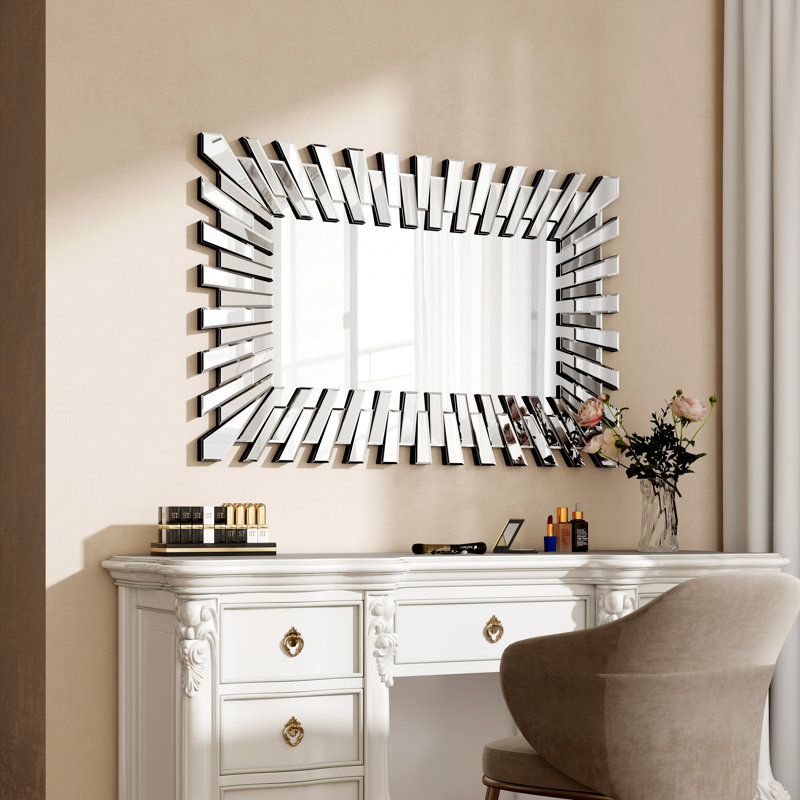 Miroir d'appoint mural Freelon Sunburst, 31,5 po x 23,62 po