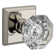 Crystal Single Dummy Door Knob with Traditional Square Rose